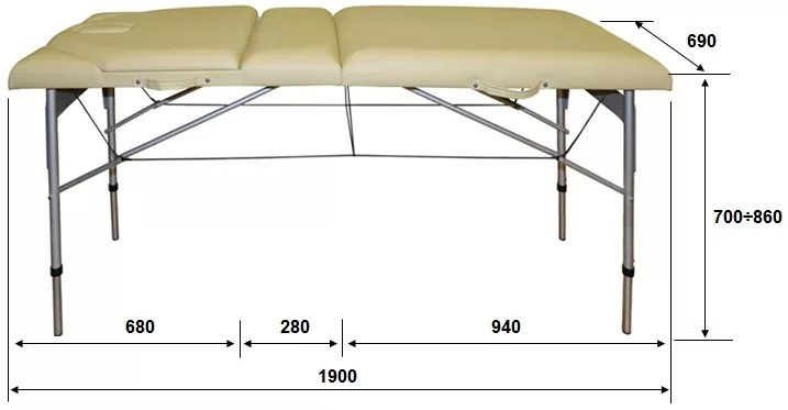 Размеры массажного стола